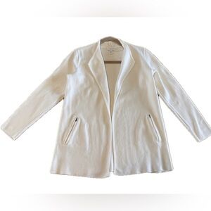 Charter Club Woman’s Cotton White Cardigan SZ M Minimalist Chic-Coastal Grandma
